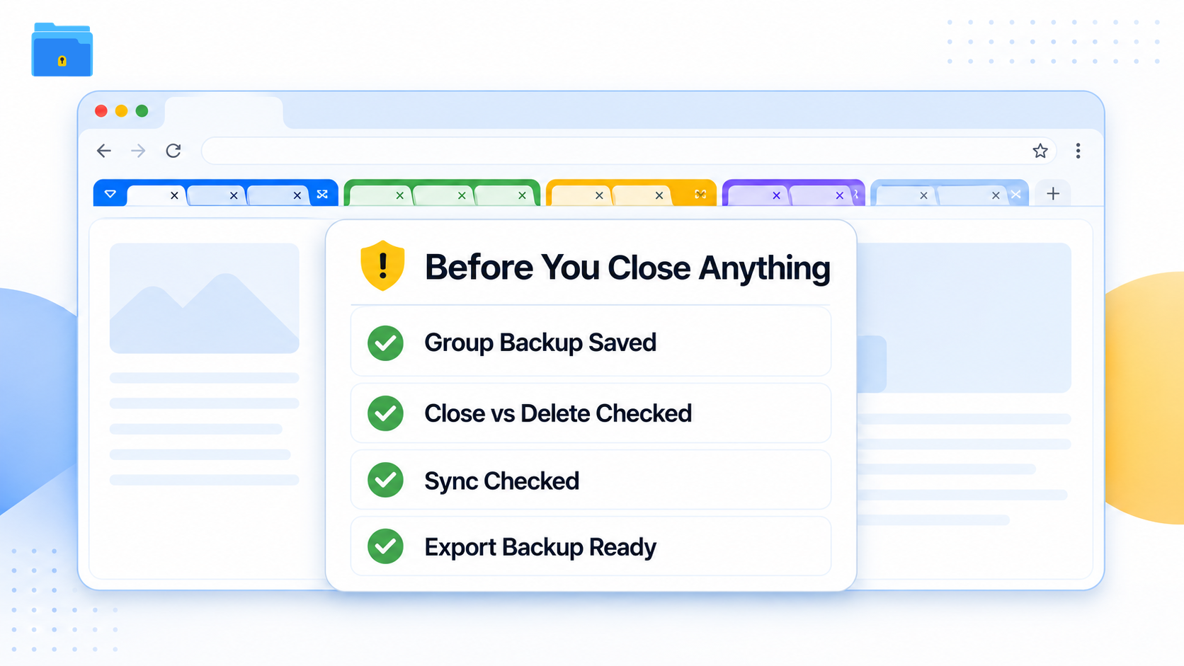 Checklist Before Closing Tabs