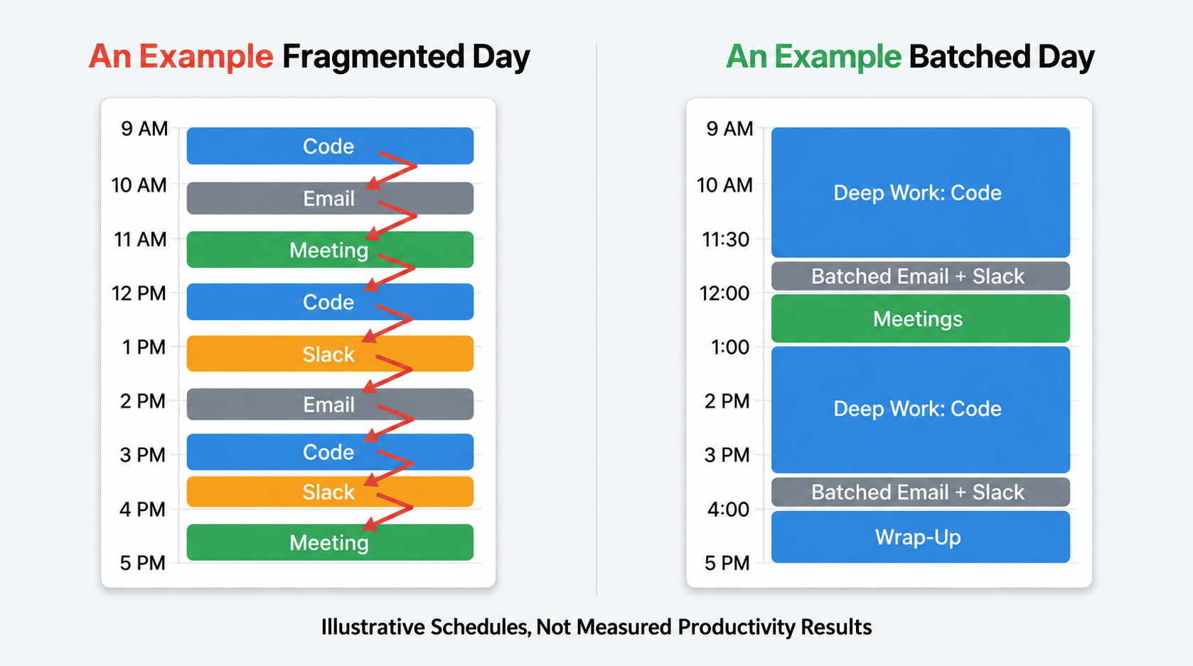 Example Fragmented and Batched Schedules