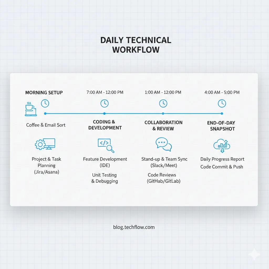 Remote worker's browser setup with video call, project management, and communication tabs