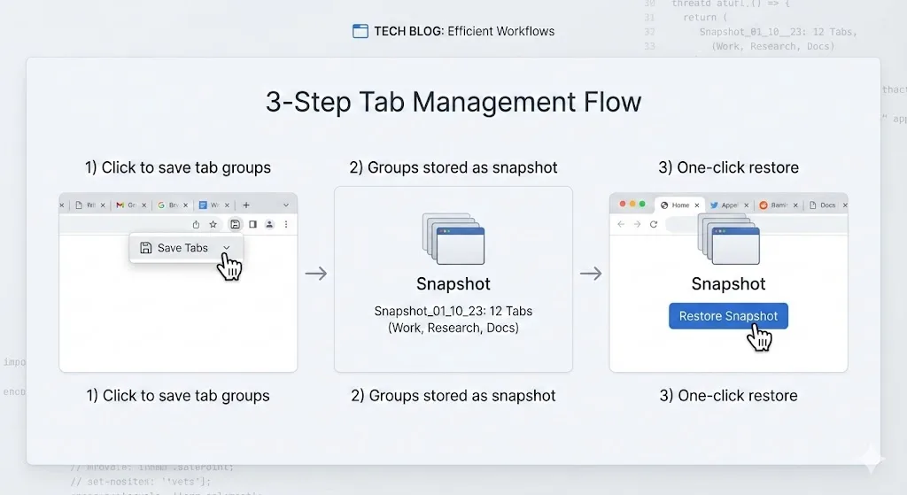 TabGroup Vault one-click snapshot save