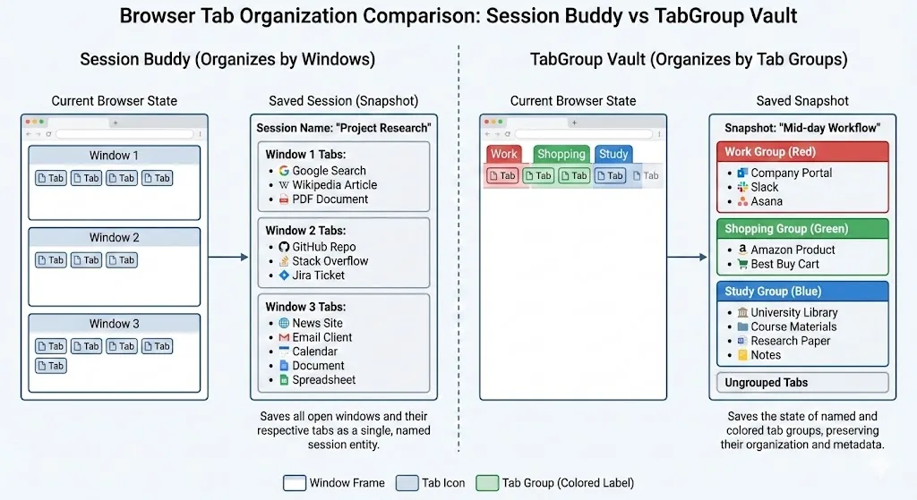 Feature comparison table visualization