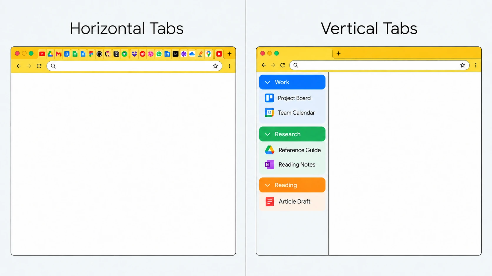 Illustration: Vertical Tabs in Chrome: What Actually Works in 2026